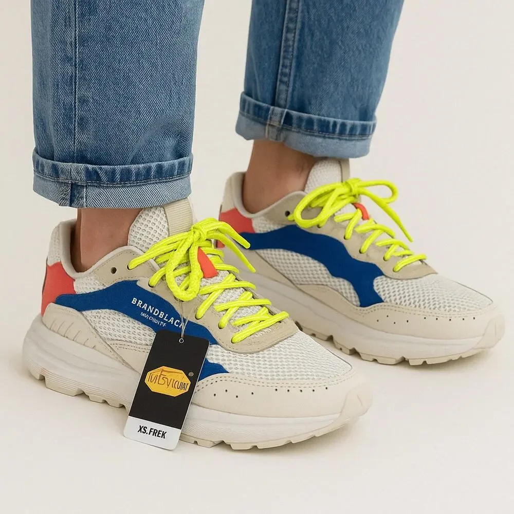 Brandblack Vibram Nomo Sneakers White Blue Coral Neon 7 Mens 8.5 Womens Unisex